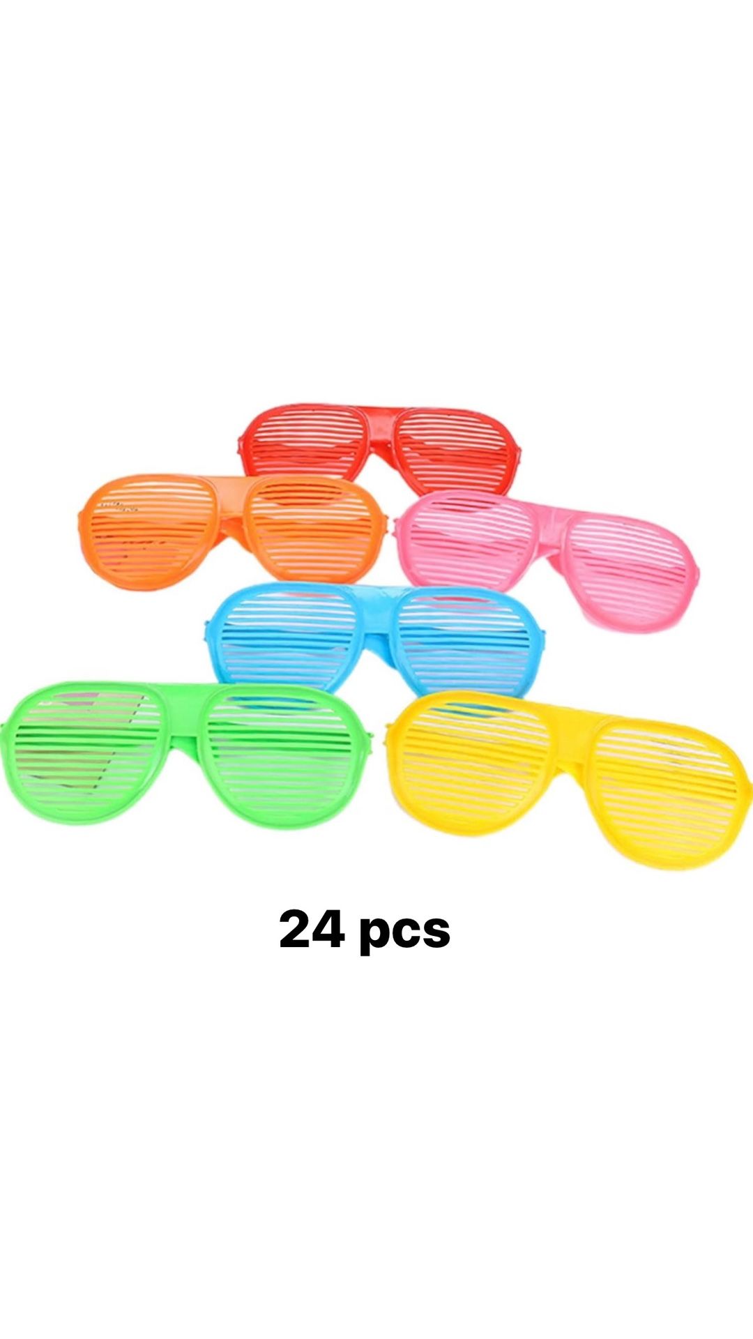 Oktoberfest 24pcs Birthday Glasses Colorful Shutter Glasses Oversized Eyeglasses