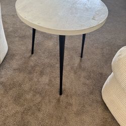 Side Table Wood Top With Metal Legs