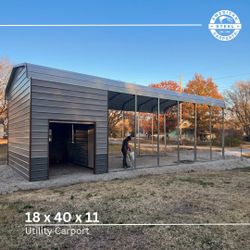 Carport with 10ft storage