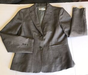 KASPER SEPARATES- PETITE GRAY WORK BLAZER FOR WOMEN SIZE 8