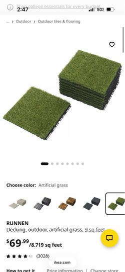 Used Artificial Grass Outdoor Decking  IKEA