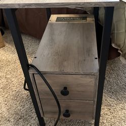 Side Table with 2 drawers & outlet
