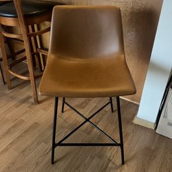 Brand New Brown Leather bar stools 3 For $100