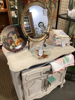 Shabby chic refurbished Stanley nightstand