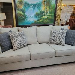 Light Grey Sofa Linen-like Chenille