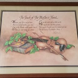 Music Violin Vintage Home Interior Framed Picture