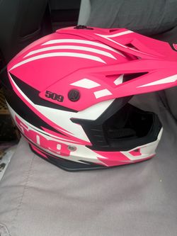 Pink women’s size medium RZR helmet