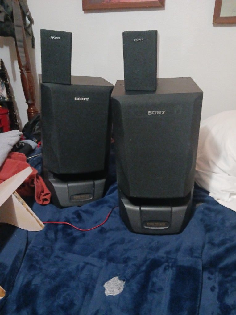 2 Sony 2 Way Bass Reflex 2 Sony Book End