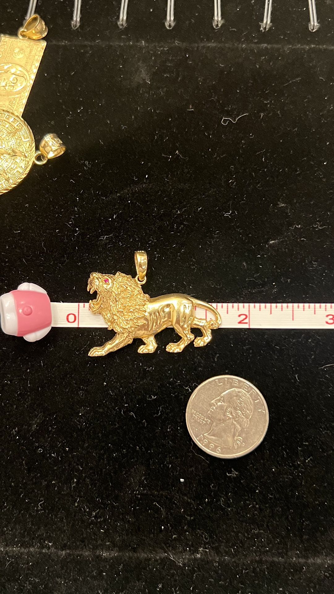 14k Gold Lion Pendant