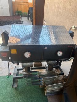 R&V Works Cajun Fryer Double Tank Deep Fryer