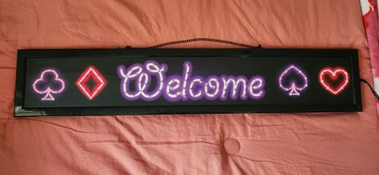 Light Up WELCOME sign