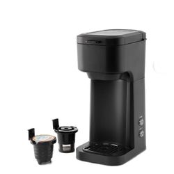 ☕ Black Matte Dual Brew Coffee Maker – Single Serve – New in Box