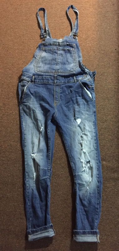Zara Mens overall Jeans Size Large
