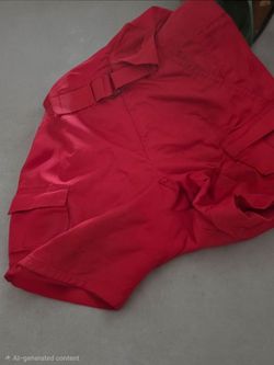 Red Belted Cargo Shorts