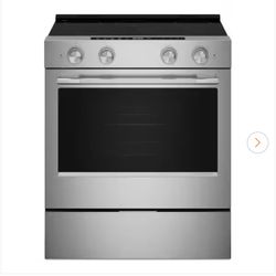 30 in. 5 Element Slide-In Electric Range in PrintShield Stainless Finish wih Convection Cooking Modes