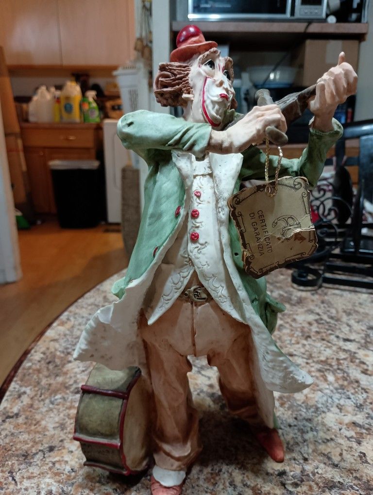 Capodimonte Hand Carved Clown