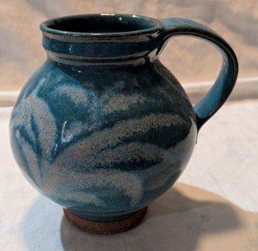 Drip Glaze Ceramic Stoneware Studio Pottery Pitcher By Artist Blumenfeld