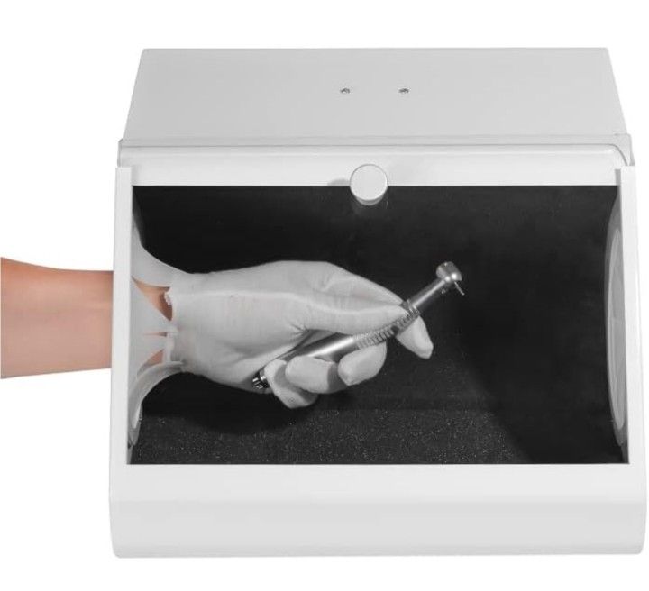 Lab Grinding Polishing Box Lapping Protector Sandblasting Dust Proof Case Dental Lab Sandblaster Dust Collector