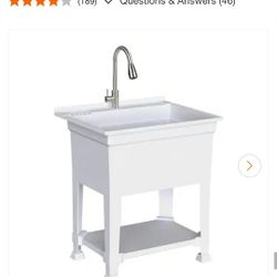 30" Utility Sink With Faucet 