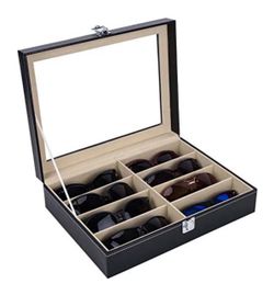 Leather Eyeglass Storage for Glasses /Sunglass Display Case