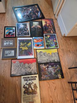 art work with frames DC Pokèmon TMNT
