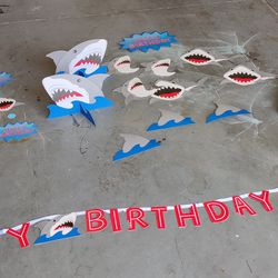 Shark Birthday Decor