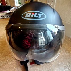 BILT Force Motorcycle Helmet With Visor & Shield - Black