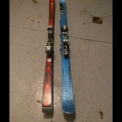 2 Sets Of Mens Skis With Bindings 185cm And 188cm SALOMON
