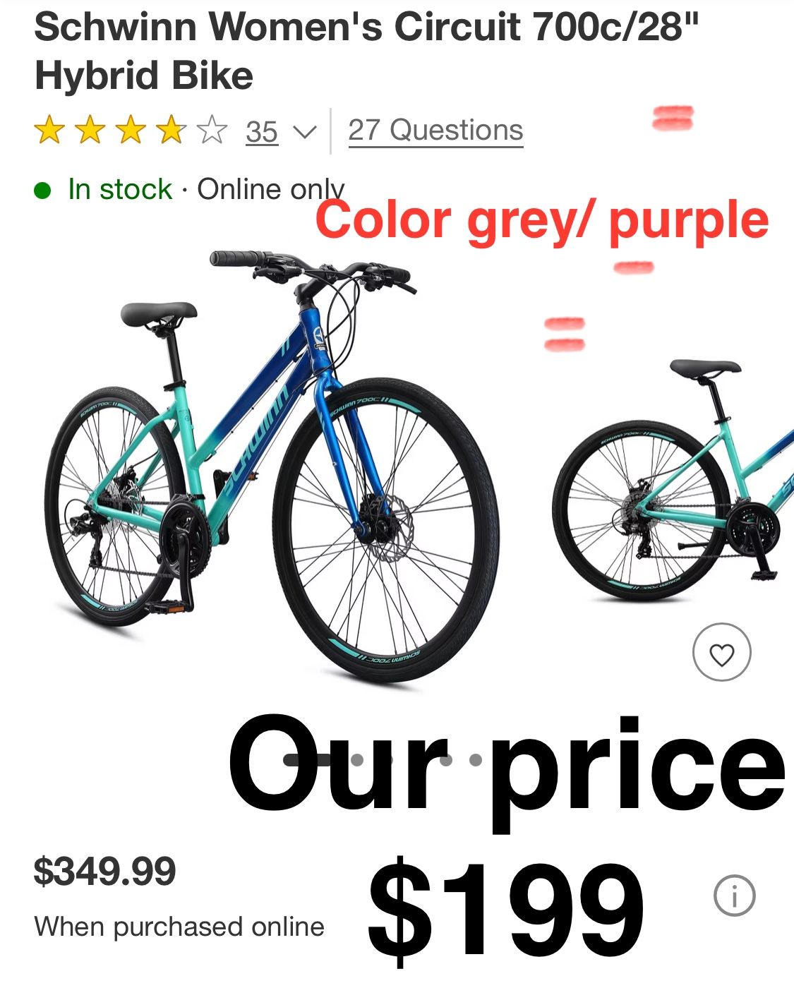 Schwinn Women's Circuit 700c/28" Hybrid Bike