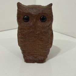 Vintage Mid Century Teak Wood Owl