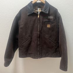 Vintage Carhartt Detroit Jacket Blanket Lined Mens XL Extra Large J97 DKB Dark Brown