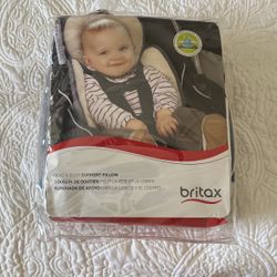 Britax Adjustable Head and Body Support Pillow for Car Seats and Strollers | Crash Tested + Reversible Fleece and Moisture Wicking Fabric + Machine Wa