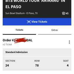 BTS Transferable Ticket 
