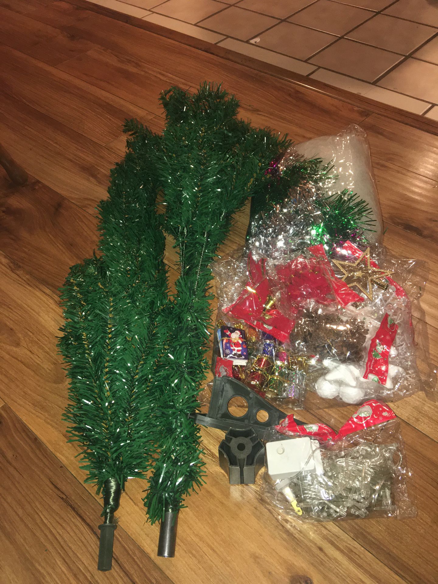 Artificial Christmas tree 4 feet With decorations and lights
