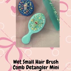 Custom made brush and mini mirror with mini comb