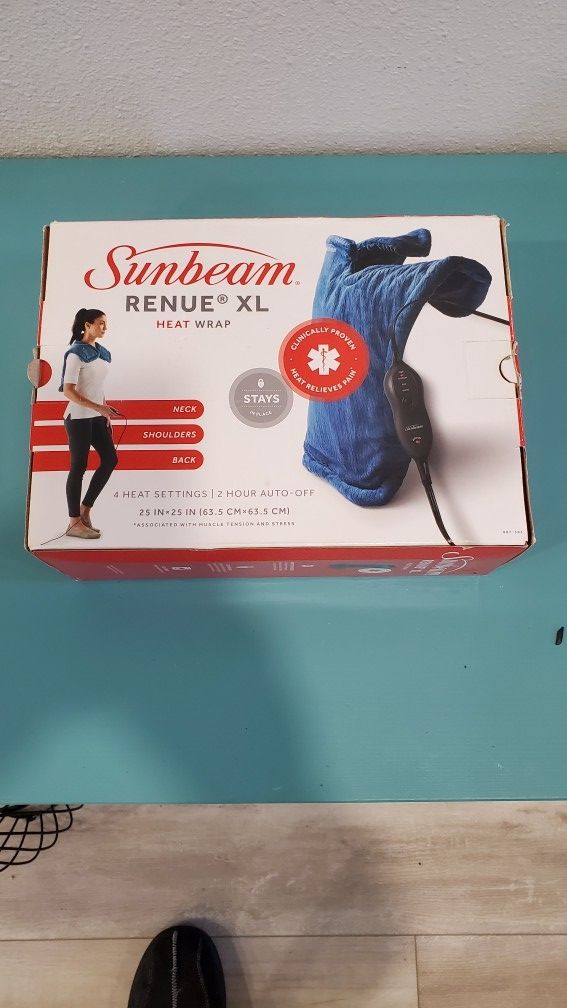Sunbeam RENUE XL Heat Wrap--Brand New In Box