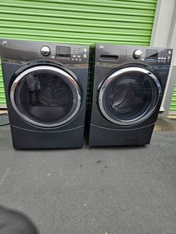 GE front load washer and dryer set