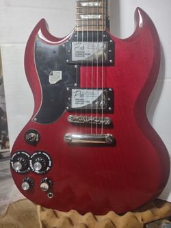 Newish L.H. SG Epi. Gibson Guitar Pro fret-level setup Spa perfect now 379!