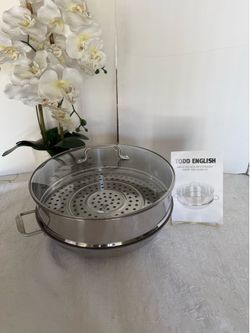 Todd English Induction Wok With Steamer And Glass Lid 14” 3 pcs set