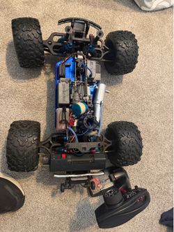 Traxxas t maxx nitro rc car with upgraded 11k os carb new steering servo rtr