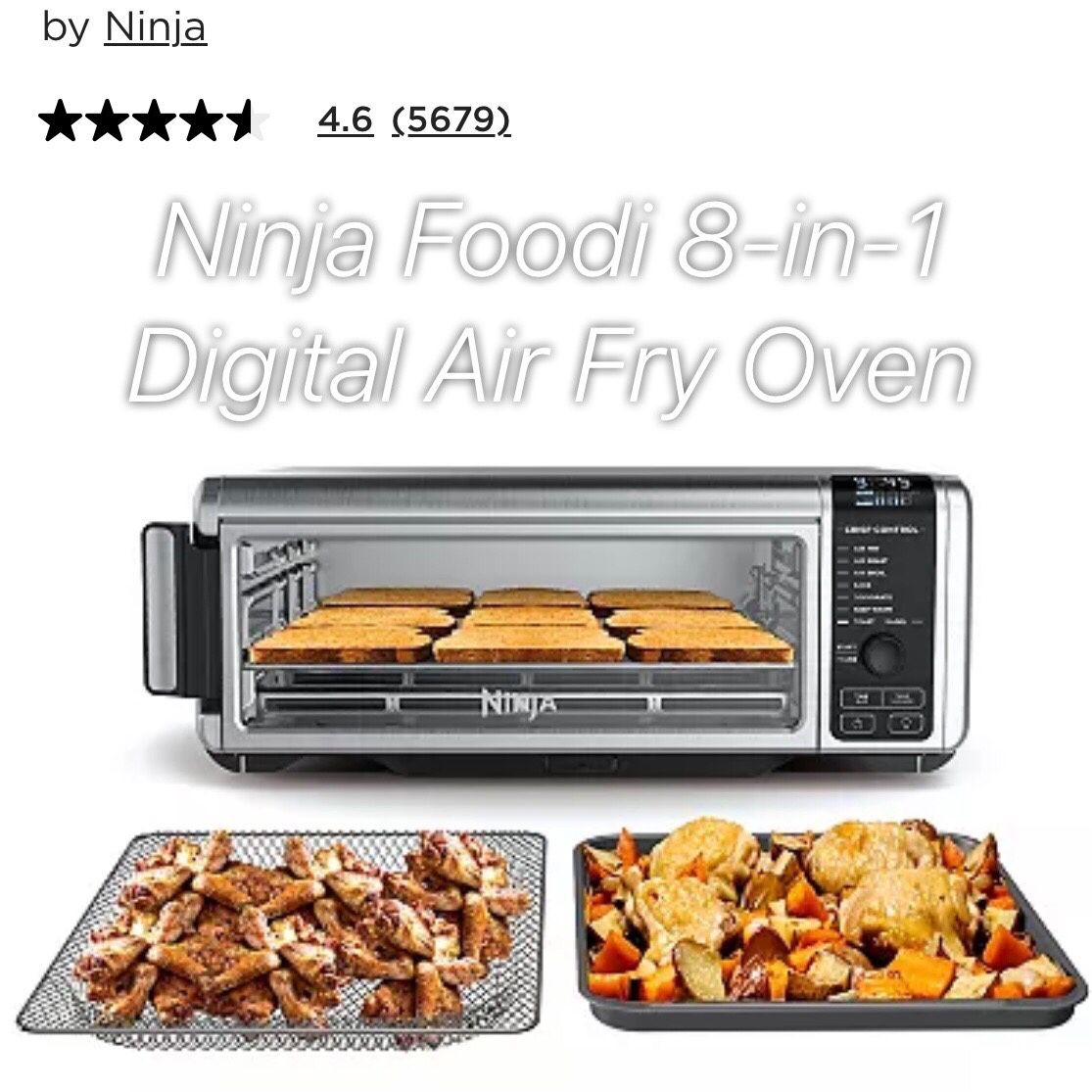 Ninja Foodi 8 In 1 XL digital Air Fryer Oven for Sale in Murrieta, CA