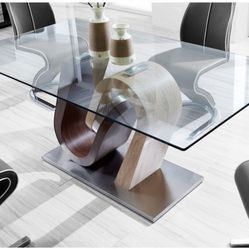 Dining Table (Glass-Top) Excellent Condition