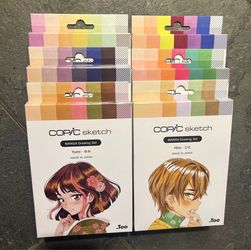 Copic Sketch 42 Manga Drawing Set Markers & Multiliner NEW 6pk Japan Art Pens