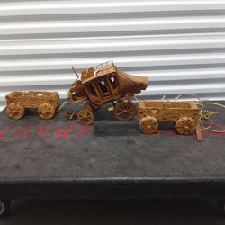 Antiques 2 that with TLC could become 2 nice lamps, and the beautiful antique wagon can make time enjoyable to make it look nicer. Are you Creative? T