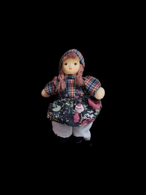 Vintage Doll Springford Inc Porcelain Face Bean Bag 5” Girl