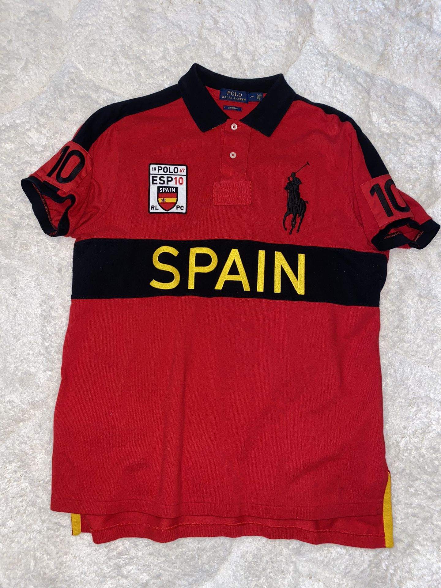 Mens Ralph Lauren POLO SPAIN Shirt Sz Large L