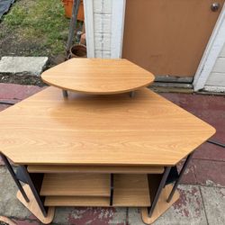 Desk with printer space
