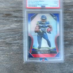 2019 Dk Metcalf, Rookie Prism, Red White And Blue Psa 9 Rookie. 