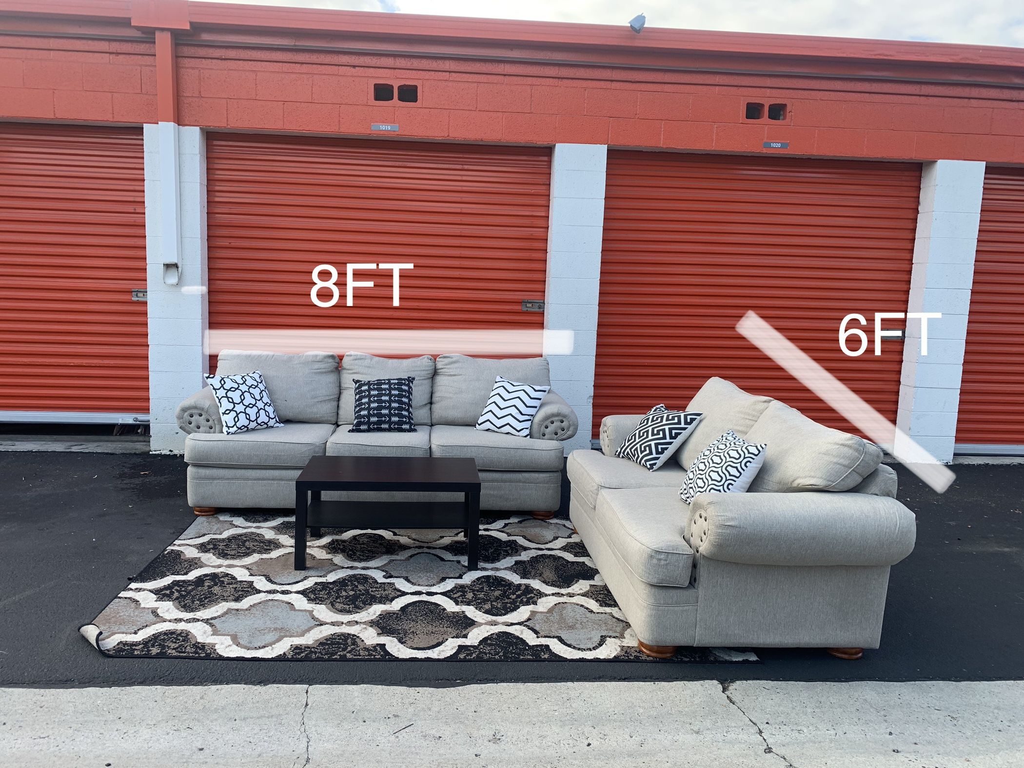 Beige Sofa And Loveseat 