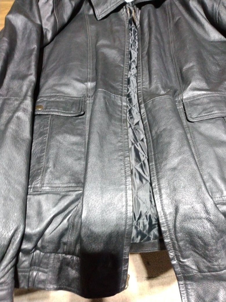 Men's Black Leather Jacket